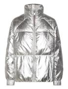 Modern Waisted Metallic Jacket Tommy Hilfiger Silver