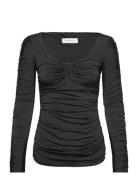 Elle Heart Shaped Jersey Top Malina Black