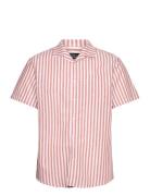 Giles Bowling Striped Shirt S/S Clean Cut Copenhagen Pink