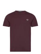 Crew Neck T-Shirt Fred Perry Burgundy