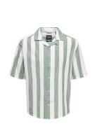 Onstes Rlx Ctn Slub Stripe Ss Shirt Noos ONLY & SONS Green