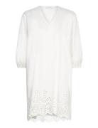 Cotton Dress W/ Embroidery Rosemunde White
