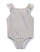 Kmganna Frill Swimsuit Acc Kids Only Purple