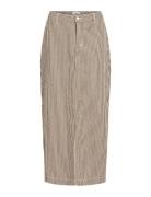 Objsola Mw Twill Long Skirt 132 Div Object Brown