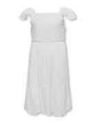 Kogeva S/L Back Cut Out Dress Wvn Kids Only White