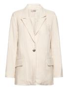 Annali Linen Blazer A-View Cream