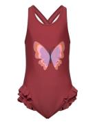 Swimsuit W. Application Color Kids Brown