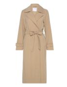 Flowy Lapel Trench Mango Beige