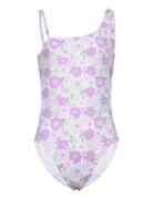 Floral Print Swimsuit Mango Purple