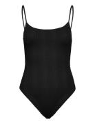 Textured Swimsuit Mango Black