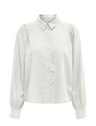 Onlcaro L/S Linen Bl Puff Shirt Cc Pnt ONLY White