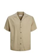 Jprccaaron Tencel Resort Shirt S/S Ln Jack & J S Beige