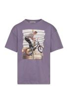 Over Printed T-Shirt Tom Tailor Purple