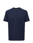 Kobkian Reg Seersucker S/S Tee Jrs Kids Only Navy