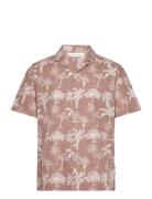 Cfanton Ss Rc Aop Palm Shirt Casual Friday Brown