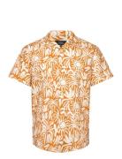 Bowling Noam Cotton Linen Shirt S/S Clean Cut Copenhagen Orange