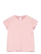 Frills Cotton T-Shirt Mango Pink