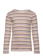 T-Shirt L/S Modal Multi Striped Petit Piao Patterned