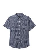 Charter Print S/S Wvn Brixton Blue