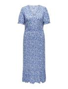 Carchianti S/S Long Dress Wvn Noos ONLY Carmakoma Blue