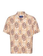 Jorjeff Gallery Aop Resort Shirt Ss Smu Jack & J S Beige