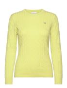 Stretch Cotton Cable C-Neck GANT Green