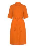 Rel Linen Ss Shirt Dress GANT Orange