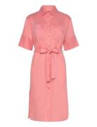Rel Linen Ss Shirt Dress GANT Pink