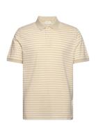 Striped Ss Pique Polo GANT Beige