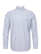 Reg Cotton Linen Stripe Shirt GANT Blue