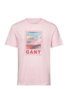 Washed Graphic Ss T-Shirt GANT Pink