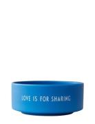 Snack Bowl Design Letters Blue