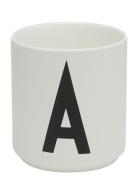 Porcelain Cup A-Z, Æ, Ø Design Letters White