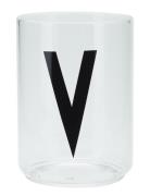 Personal Drinking Glass Design Letters White