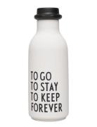 To Go Water Bottle Special Edition Design Letters White