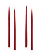 Hand Dipped Candles, 4 Pack Kunstindustrien Red