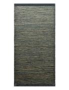 Jute / Leather RUG SOLID Grey