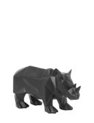 Statue Origami Rhino Present Time Black