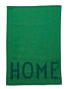 Favourite Tea Towel Design Letters Green