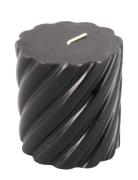 Pillar Candle Swirl Small 37H Present Time Black