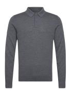 Merino Polo Sweater Calvin Klein Grey