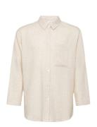 Latti Ls Linen Shirt Grunt Beige