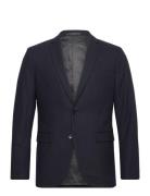 Slhslimdan Flannel Blazer O Selected Homme Navy