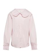 Double Baby-Collar Shirt Mango Pink