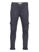 Cotton Cargo Trousers Mango Navy