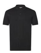 Slhberg Ss Knit Polo Noos Selected Homme Black