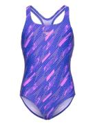 Girls Hyperboom Allover Medalist Speedo Blue