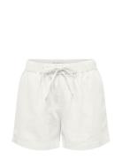 Onlcaro Mw Linen B Pull-Up Shorts Cc Pnt ONLY White