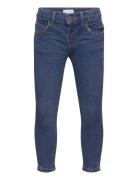 Cotton Skinny Jeans Mango Blue