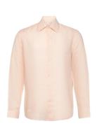 100% Linen Regular-Fit Shirt Mango Orange